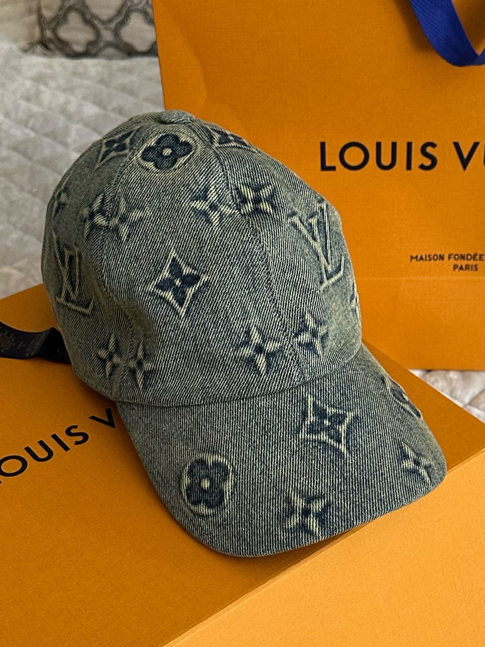 LV Denim Monogram Hat